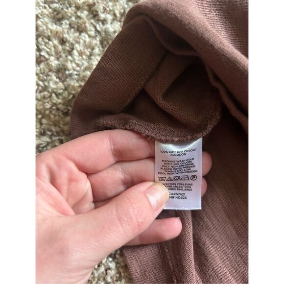 LOFT Tank Top Size XL 100% Cotton Sleeveless Brown - Picture 6 of 8